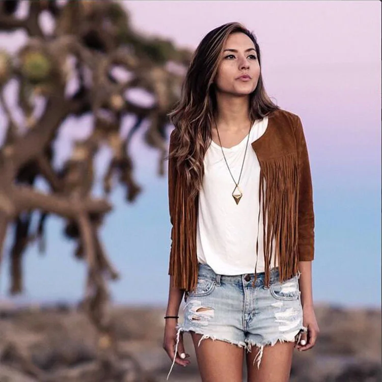 2018 European And American-Style New Style Autumn Deerskin Velvet Tassled Jacket Bracelet Sleeve Cropped Jacket Hot Selling
2018 European And American-Style New Style Autumn Deerskin Velvet Tassled Jacket Bracelet Sleeve Cropped Jacket Hot Selling