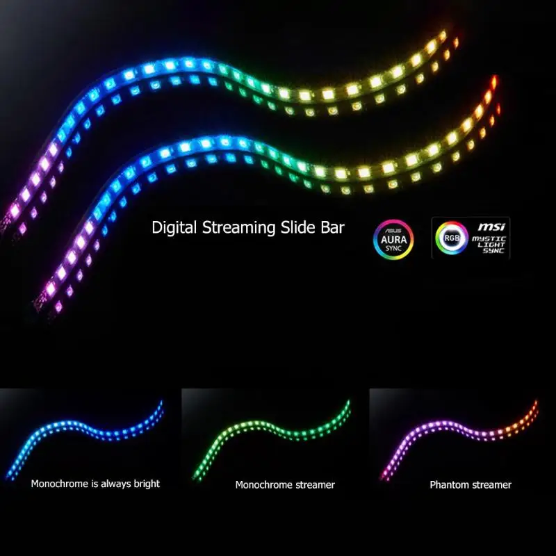 2x PC Case LED Strips 3 Pin Computer Chassis RGB Lighting Bar for PHANTEKS D-RGB Supporting Double Sided Adhesive Install Mode
2x PC Case LED Strips 3 Pin Computer Chassis RGB Lighting Bar for PHANTEKS D-RGB Supporting Double Sided Adhesive Install Mode