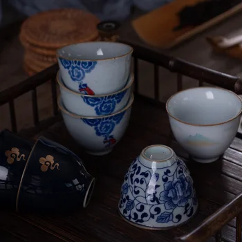 Creative Ceramic Blue Pattern Master Cup Single Cup 6 PCs Cool Handmade Blue Pattern Kung Fu Cup Tea Set Teacup Ceramic Teacups
Creative Ceramic Blue Pattern Master Cup Single Cup 6 PCs Cool Handmade Blue Pattern Kung Fu Cup Tea Set Teacup Ceramic Teacups