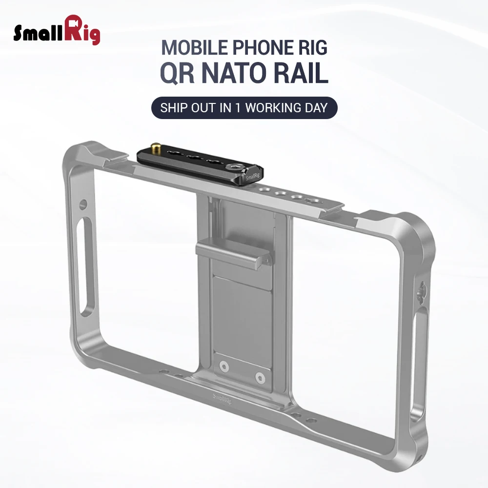 SmallRig Quick Release Mini Safety NATO Rail for Mobile Phone Cage Attach with Camera as Monitor Smart Phone Vlogging Rig 2395
SmallRig Quick Release Mini Safety NATO Rail for Mobile Phone Cage Attach with Camera as Monitor Smart Phone Vlogging Rig 2395