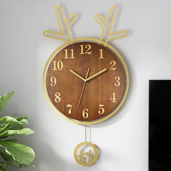 Modern Luxury Wall Clock Deer Simple Nordic Creative Fashion Wall Clock Pendulum Zegar Scienny Living Room Home Decor New MM60WC
Modern Luxury Wall Clock Deer Simple Nordic Creative Fashion Wall Clock Pendulum Zegar Scienny Living Room Home Decor New MM60WC