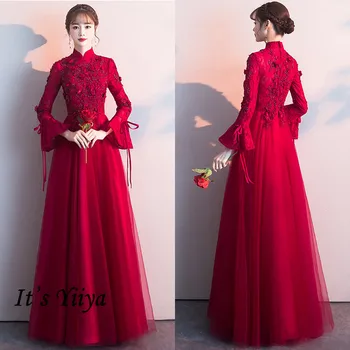 It's Yiiya Long Sleeve Evening Dress High Collar Lace Robe De Soiree K294 Beading Plus Size Zipper Burgundy Evening Dresses
It's Yiiya Long Sleeve Evening Dress High Collar Lace Robe De Soiree K294 Beading Plus Size Zipper Burgundy Evening Dresses