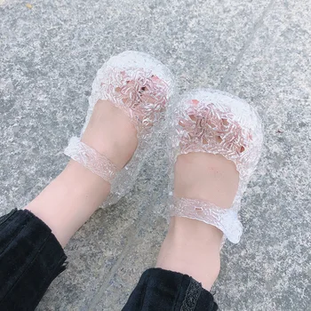 summer crystal girls sandals clear white hollow plastic jelly shoes pvc closed-toe kids slippers beach flats
summer crystal girls sandals clear white hollow plastic jelly shoes pvc closed-toe kids slippers beach flats