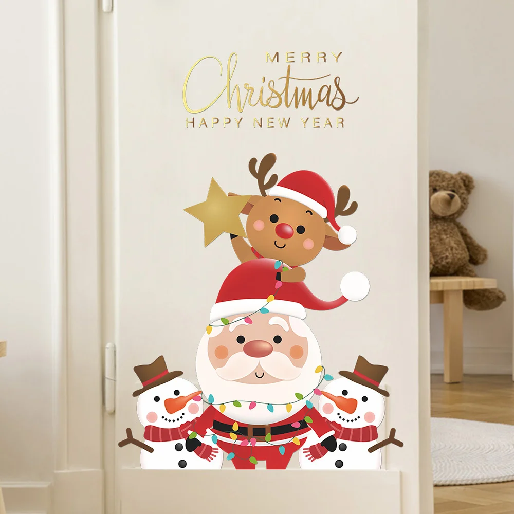 Фото Санта-Клаус олень снеговик Счастливого Рождества искусственное украшение