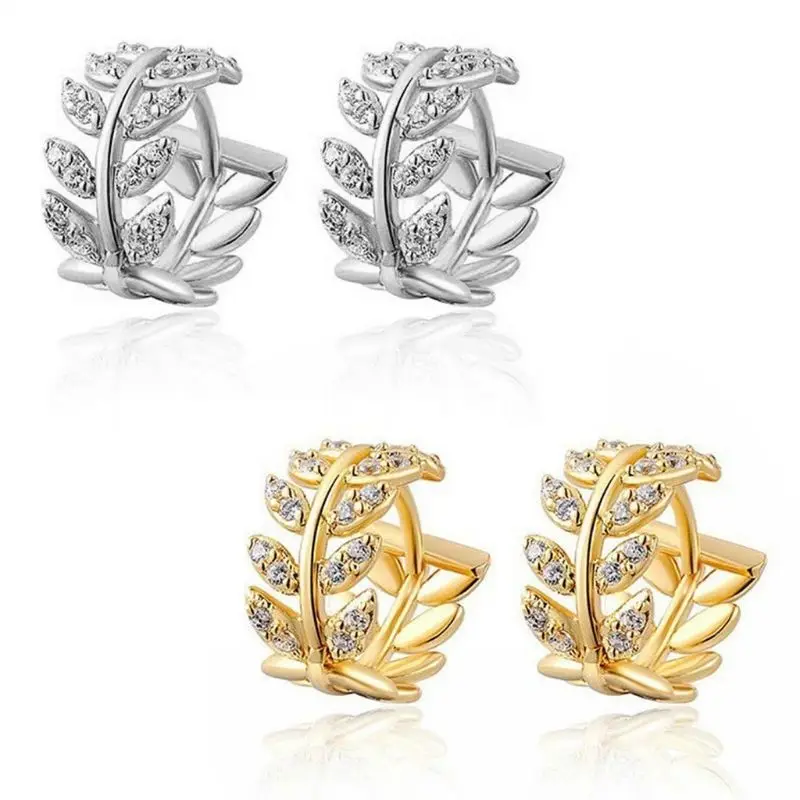 Exquisite Retro Leaves Rhinestone Stainless Steel Hoop Earrings Clip Crystal Earrings
Exquisite Retro Leaves Rhinestone Stainless Steel Hoop Earrings Clip Crystal Earrings