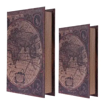 Wooden Storage Box Retro European Style World map Security Safe Book Cash Money Jewelery Organizer Box Home Decoration Supplies
Wooden Storage Box Retro European Style World map Security Safe Book Cash Money Jewelery Organizer Box Home Decoration Supplies