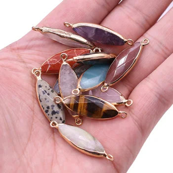 Natural Stone Two-hole connector Exquisite Charms Horse Eye Shaped Pendant For Jewelry Making DIY Necklace Bracelet Accessory
Natural Stone Two-hole connector Exquisite Charms Horse Eye Shaped Pendant For Jewelry Making DIY Necklace Bracelet Accessory