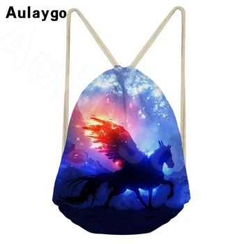 Aulaygo Drawstring Bags Galaxy Rainbow Unicorn Colorful Pattern Travel Softback Children Travel Shoes Rope Backpacks BookBag Hot
Aulaygo Drawstring Bags Galaxy Rainbow Unicorn Colorful Pattern Travel Softback Children Travel Shoes Rope Backpacks BookBag Hot
