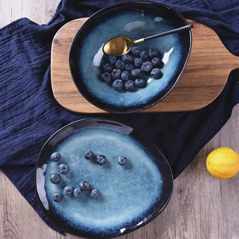 Nordic Blue Ceramic Dessert Plate Irregular Shape Fruit Snack Dish Kitchen Tableware Personality Serving Platter Home Dinnerware
Nordic Blue Ceramic Dessert Plate Irregular Shape Fruit Snack Dish Kitchen Tableware Personality Serving Platter Home Dinnerware