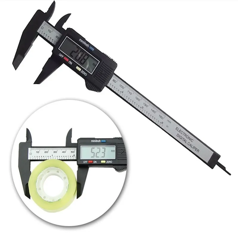 Electronic Digital Caliper 1 Pc 6inch Micrometer LCD Digital Carbon Fiber Vernier Caliper Gauge Micrometer
Electronic Digital Caliper 1 Pc 6inch Micrometer LCD Digital Carbon Fiber Vernier Caliper Gauge Micrometer