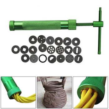 19 Discs Clay Fimo Extruder High Quality Green Cake Sculpture Craft Sugar Paste Extruder Fondant Craft Sculpt Modeling Tool
19 Discs Clay Fimo Extruder High Quality Green Cake Sculpture Craft Sugar Paste Extruder Fondant Craft Sculpt Modeling Tool