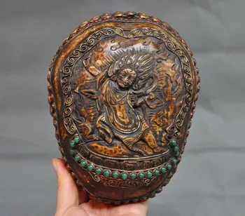 wedding decoration Old Tibetan buddhism silver skull head Mahakala Buddha Statue Bowl Kapala Cup
wedding decoration Old Tibetan buddhism silver skull head Mahakala Buddha Statue Bowl Kapala Cup