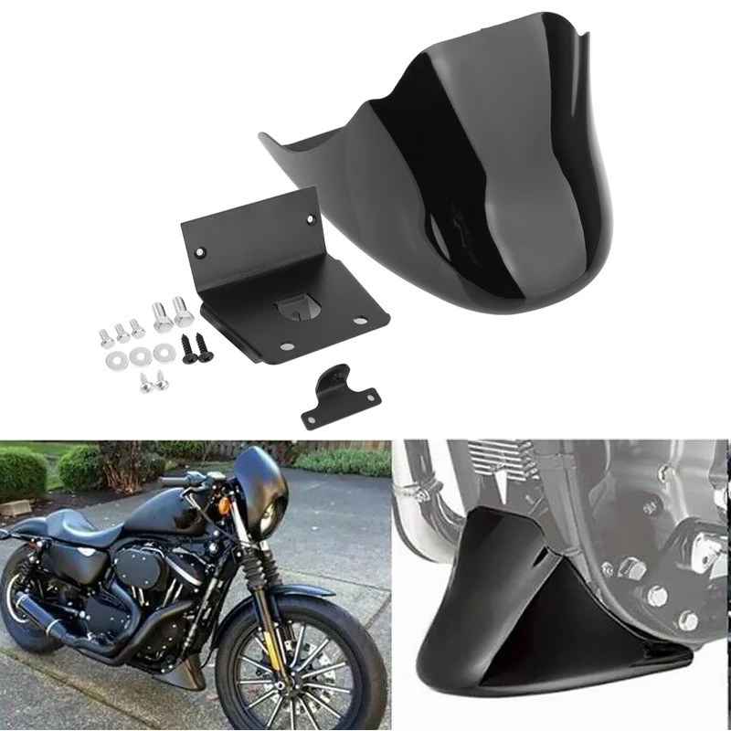 KIMISS Motorcycle Front Chin Spoiler Air Dam Fairing Windshield Mudguard for 2006-2017