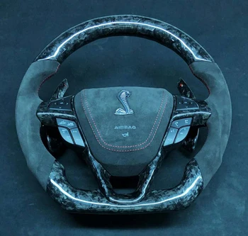 Cuatomized Real Carbon Fiber Sports Steering Wheel Alcantara Leather Replacement For Ford Mustang 2015-2020
Cuatomized Real Carbon Fiber Sports Steering Wheel Alcantara Leather Replacement For Ford Mustang 2015-2020