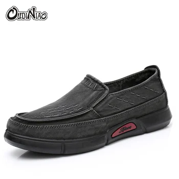 OUDINIAO Men Shoes Canvas Denim Slip On Men Casual Shoes Plimsolls Breathable Male Footwear Spring Sneakers Dark Blue Loafers 
OUDINIAO Men Shoes Canvas Denim Slip On Men Casual Shoes Plimsolls Breathable Male Footwear Spring Sneakers Dark Blue Loafers