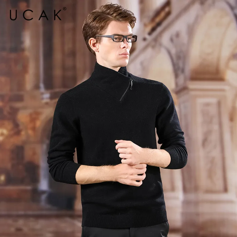 UCAK Brand Turtleneck Sweaters Men Zipper Casual Streetwear Pure Merino Wool 2020 New Arrival Spring Autumn Fashion Trend U3156
UCAK Brand Turtleneck Sweaters Men Zipper Casual Streetwear Pure Merino Wool 2020 New Arrival Spring Autumn Fashion Trend U3156
