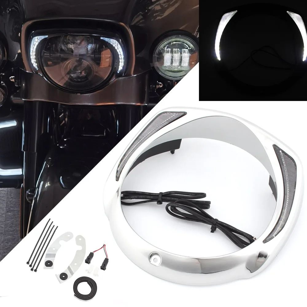 Motorcycle Chrome 7''LED Headlight Trim Ring Bezel Cover For Harley Touring Electra Glide Ultra Limited CVO Ultra 2014-2020
Motorcycle Chrome 7''LED Headlight Trim Ring Bezel Cover For Harley Touring Electra Glide Ultra Limited CVO Ultra 2014-2020