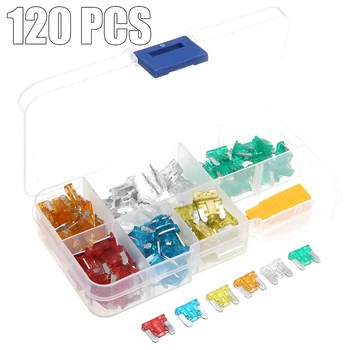 120pcs/set Car Truck Micro Blade Fuses 5/10/15/20/25/30A Standard Auto Fuse Blade Plastic Box Assortment
120pcs/set Car Truck Micro Blade Fuses 5/10/15/20/25/30A Standard Auto Fuse Blade Plastic Box Assortment