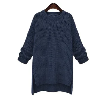 Womens Autumn Winter Thick Long Sweaters for Women New Irregular O-Neck Knitted Pullovers Lady Casual Split Sweater
Womens Autumn Winter Thick Long Sweaters for Women New Irregular O-Neck Knitted Pullovers Lady Casual Split Sweater