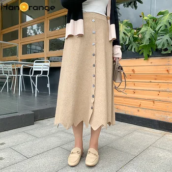Single Breasted Irregular Pleated Knitting Skirt Autumn Winter High Waist Loose Wave A-line Skirt
Single Breasted Irregular Pleated Knitting Skirt Autumn Winter High Waist Loose Wave A-line Skirt