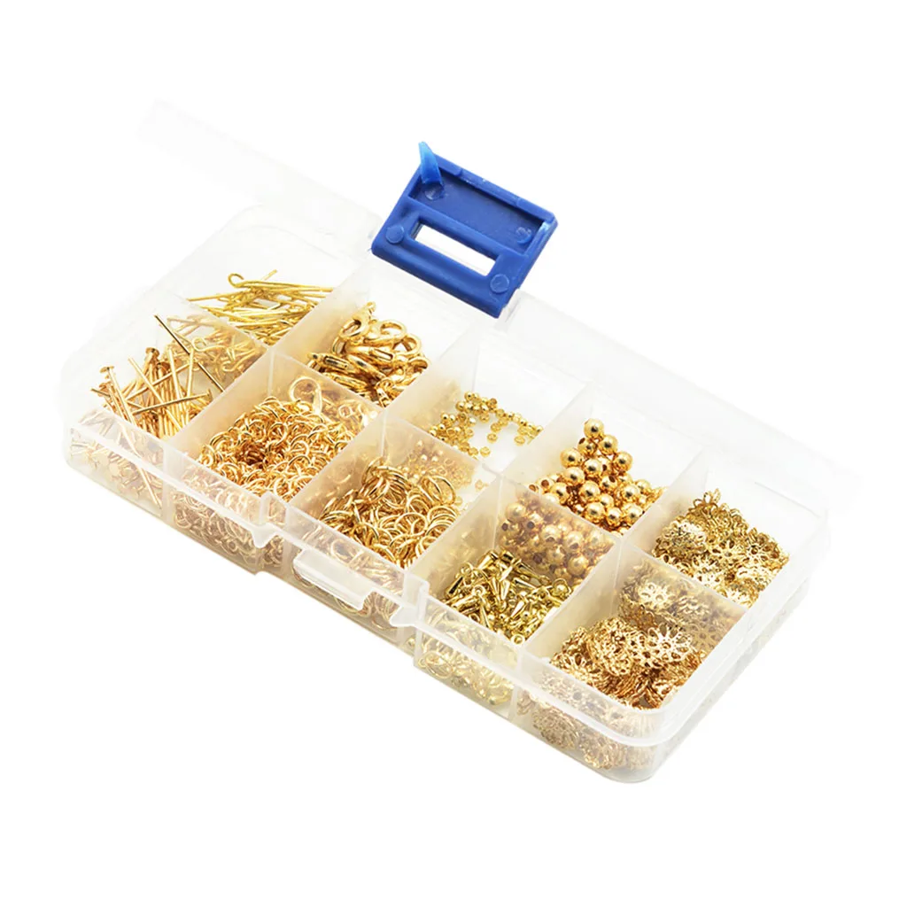 Pack Of 1080pcs Jewelry Making Charms Chains Lobster Clasp Pins Tool Kits Pack Of 1080pcs Jewelry Making Charms Chains Lobster Clasp Pins Tool Kits