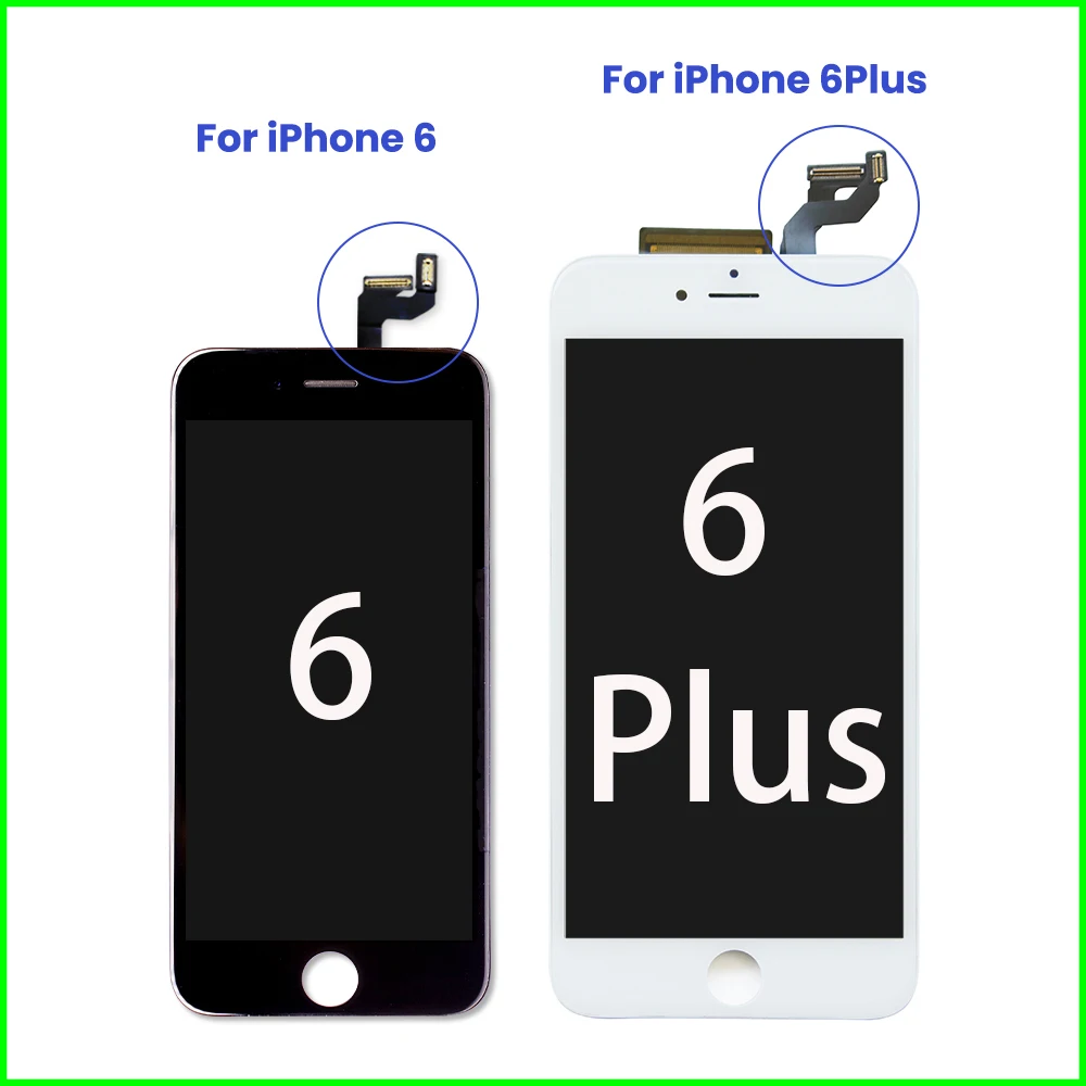 Black/White LCD Pantalla for iPhone 6 6 Plus 6s 6s Plus Display 3D Touch Digiziter Assembly Screen Replacement with Repair Tools
Black/White LCD Pantalla for iPhone 6 6 Plus 6s 6s Plus Display 3D Touch Digiziter Assembly Screen Replacement with Repair Tools