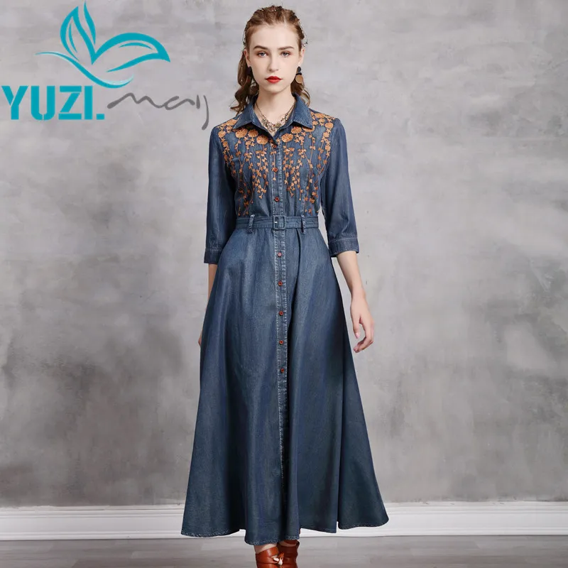Женское джинсовое платье Yuzi.may, новинка 2020 года, однобортное платье с отложным воротником и высокой талией, A82259
Женское джинсовое платье Yuzi.may, новинка 2020 года, однобортное платье с отложным воротником и высокой талией, A82259