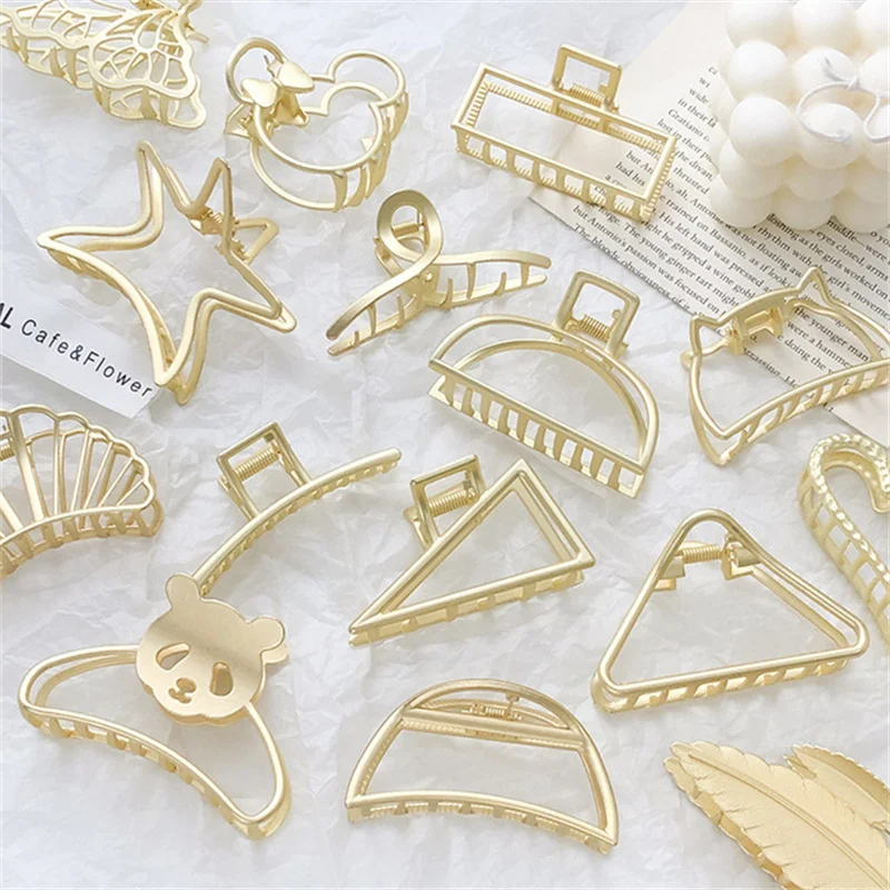 

Fashion Women Barrettes Metal Hair Claws Hair Accessories Hairclips Hairpins Ladies Hairgrip Headwear Girls Ornaments Crab Bands