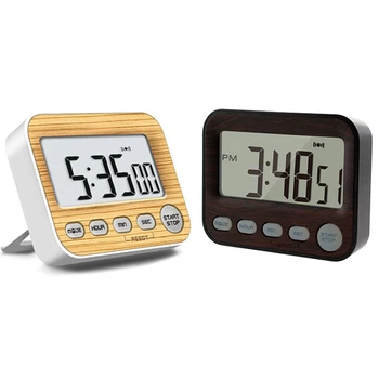 2 Pcs Timer Digital Timers, Kitchen Timer with Alarm Clock for Cooking or Office-Wood Color & Brown Color
2 Pcs Timer Digital Timers, Kitchen Timer with Alarm Clock for Cooking or Office-Wood Color & Brown Color