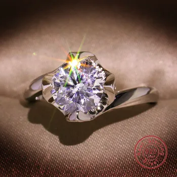 Simple female Wedding Jewelry 925 Sterling silver round flower 1.5 carat Love Engagement Women Ring Jewelry Anillos Mujer
Simple female Wedding Jewelry 925 Sterling silver round flower 1.5 carat Love Engagement Women Ring Jewelry Anillos Mujer