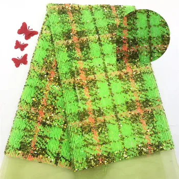 High class evening dress material African party tulle cloth French net lace fabric with sequins 5Yards/Lot PDN712 multi color
High class evening dress material African party tulle cloth French net lace fabric with sequins 5Yards/Lot PDN712 multi color