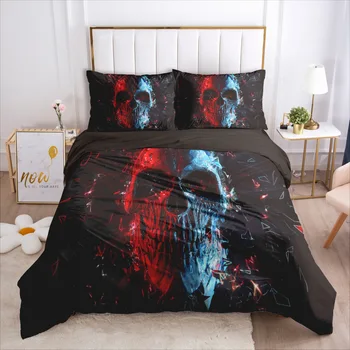 ONGLYP 3D Skull Bedding Set Duvet Cover with Pillow Case Single Twin Double Full Queen King Home Soft Bedding Sets Quilt Cover
ONGLYP 3D Skull Bedding Set Duvet Cover with Pillow Case Single Twin Double Full Queen King Home Soft Bedding Sets Quilt Cover