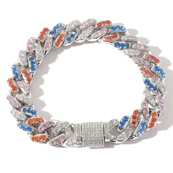 12mm Hip Hop Miami Cuban Bracelet Pave 4 Colors Zircon Iced Out Men'S Bracelet For Women Party Jewelry
12mm Hip Hop Miami Cuban Bracelet Pave 4 Colors Zircon Iced Out Men'S Bracelet For Women Party Jewelry