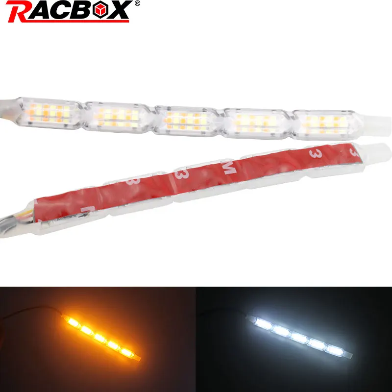 2pcs Flexible LED Strip DRL Daytime Running Light Waterproof Sequential Flowing Headlight Switchback lamp turn Signal light
2pcs Flexible LED Strip DRL Daytime Running Light Waterproof Sequential Flowing Headlight Switchback lamp turn Signal light