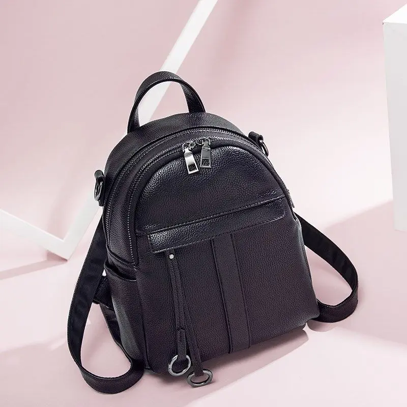 2020 New Soft Pu Leather Backpack Women Small Bag Black Ring Casual Simple Back Pack Female Bagpack Leisure
2020 New Soft Pu Leather Backpack Women Small Bag Black Ring Casual Simple Back Pack Female Bagpack Leisure