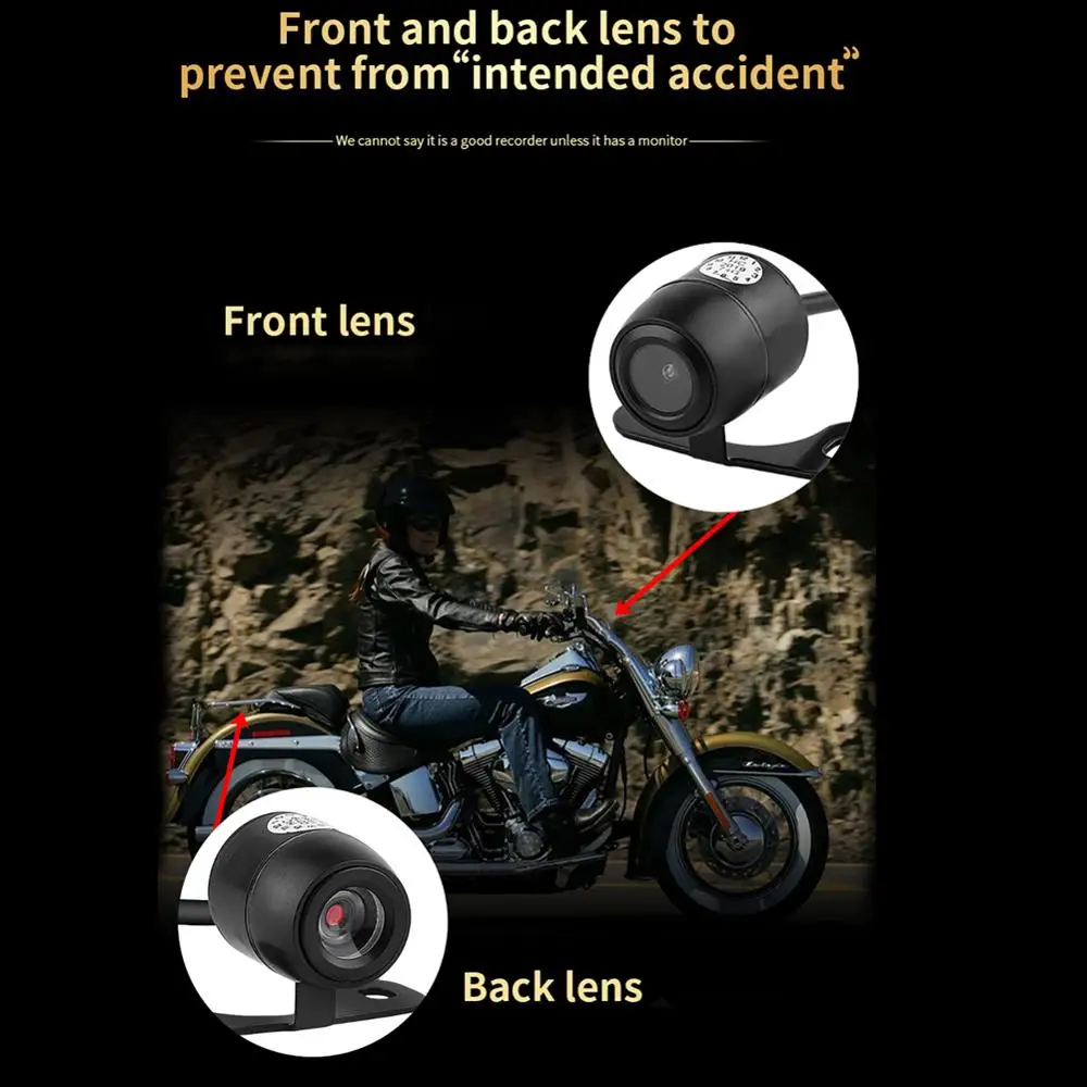 360 ° Camera Motorcycle DVR Dash Cam Full HD 1080P + 720P Front and Rear View Waterproof Motorcycle Camera Black Record Box new
360 ° Camera Motorcycle DVR Dash Cam Full HD 1080P + 720P Front and Rear View Waterproof Motorcycle Camera Black Record Box new