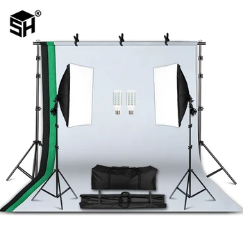 Professional Photography Lighting Equipment Kit with Softbox Soft 2M x 2M background stand Backdrops Light Bulbs Photo Studio
Professional Photography Lighting Equipment Kit with Softbox Soft 2M x 2M background stand Backdrops Light Bulbs Photo Studio
