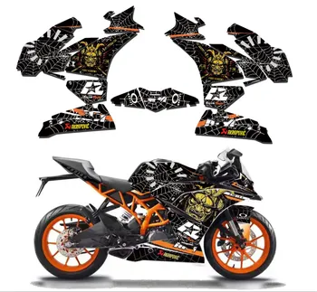 

Full set of Graphics Decals Street Bike ADV Backgrounds Stickers For KTM RC250 RC390 RC200 RC125 2014 2015 2016 RC 250 RC 390