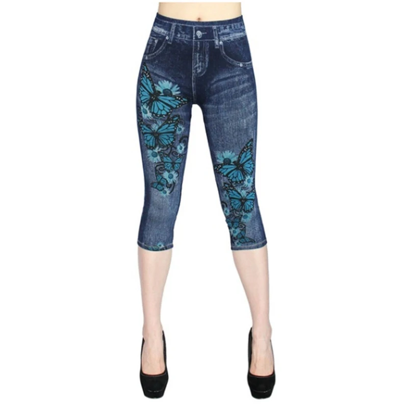 Faux Jeans Leggings Woman Stretch Printed Short Leggins 4\3 Capri Pants Summer Breeches High Waist Perfect Fit Jeans Jeggings
Faux Jeans Leggings Woman Stretch Printed Short Leggins 4\3 Capri Pants Summer Breeches High Waist Perfect Fit Jeans Jeggings