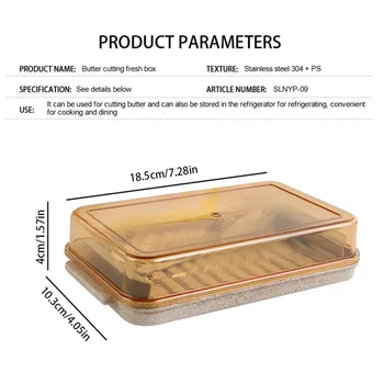 VOGVIGO Butter Cutter Container Iron Plate Tableware Butter Cheese Fresh Box for Cutting and Storage
VOGVIGO Butter Cutter Container Iron Plate Tableware Butter Cheese Fresh Box for Cutting and Storage