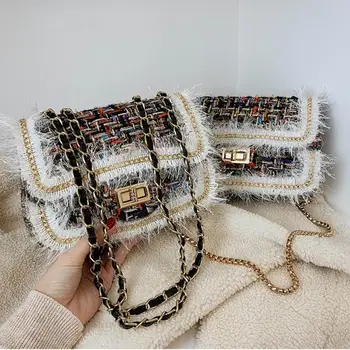 2019 Winter New Square Plush Crossbody bag High quality Woolen Women's Designer Handbag Lock Chain Shoulder Messenger Bag
2019 Winter New Square Plush Crossbody bag High quality Woolen Women's Designer Handbag Lock Chain Shoulder Messenger Bag