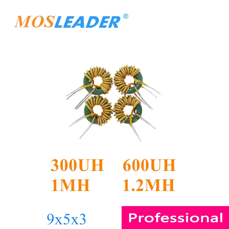 Mosleader 9x5x3 100PCS 300UH 600UH 1MH 1.2MH 9*5*3 Insulation wire ring inductors Toroidal Mn-Zn Green | Электроника