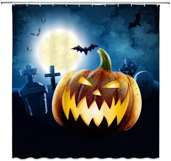 Halloween Style Curtain Moon Bat Pumpkin Lantern Shower Curtain Bathroom Item Waterproof Fabric Bathroom Shower Curtain &12 Hook
Halloween Style Curtain Moon Bat Pumpkin Lantern Shower Curtain Bathroom Item Waterproof Fabric Bathroom Shower Curtain &12 Hook