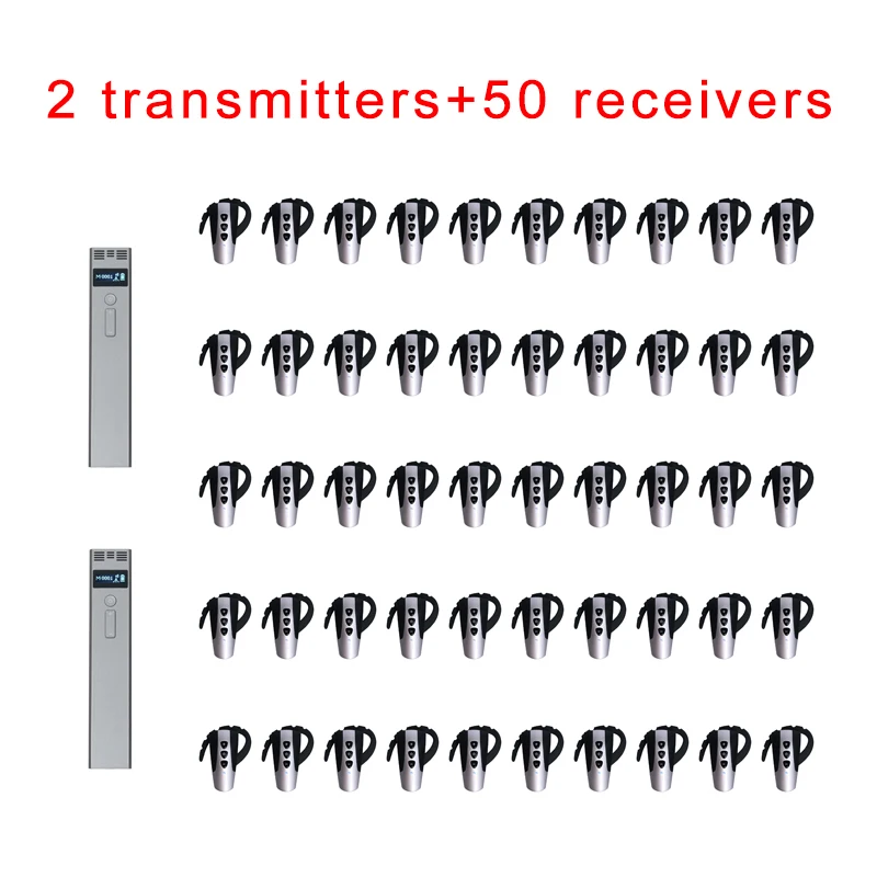 Wireless Tour Guide System (2 handheld Transmitter + 50 Earhook Receiver + Charging Case ) / Headset / earpiece / headphone
Wireless Tour Guide System (2 handheld Transmitter + 50 Earhook Receiver + Charging Case ) / Headset / earpiece / headphone