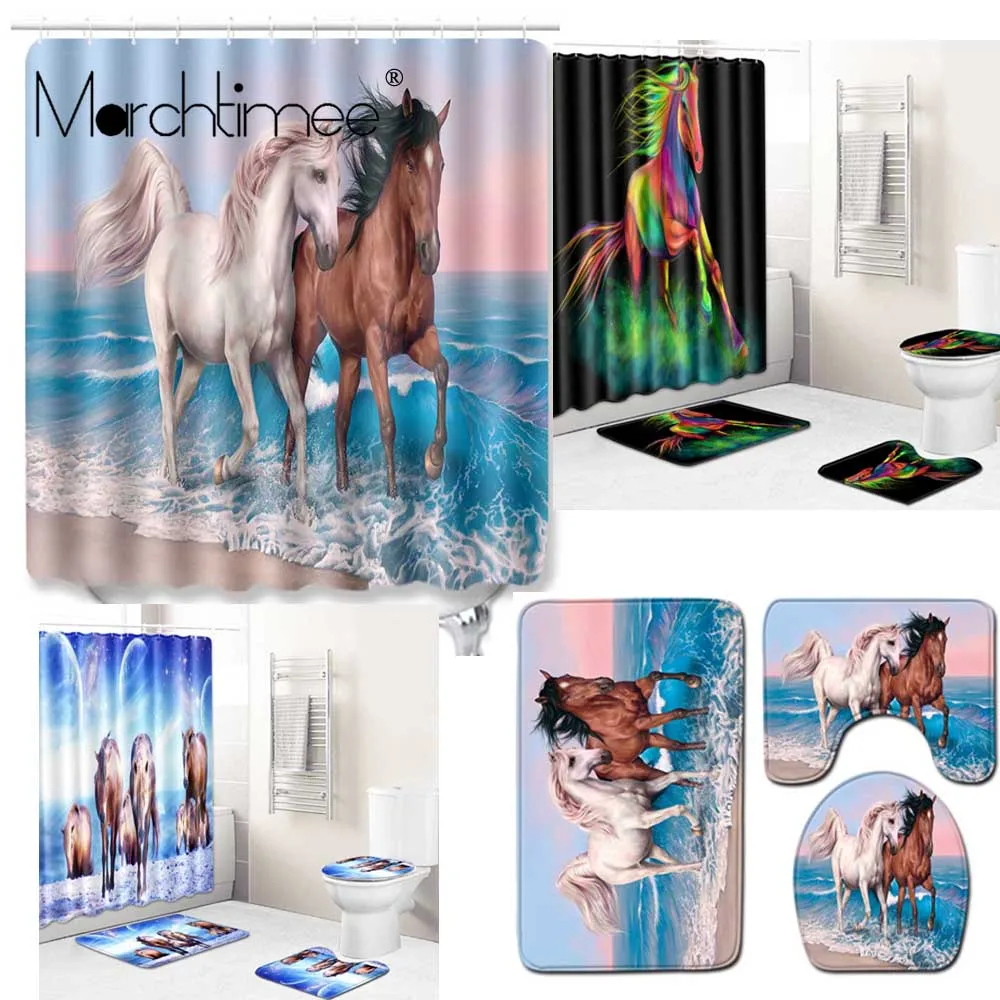 Vintage Western Shower Curtain Toilet Mat No-Slip Cowboy Riding Horse Waterproof Curtain Bathroom Cloth Steed Bathing Curtains
Vintage Western Shower Curtain Toilet Mat No-Slip Cowboy Riding Horse Waterproof Curtain Bathroom Cloth Steed Bathing Curtains