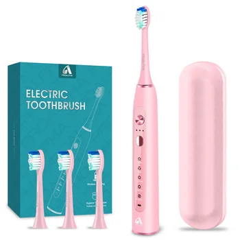 Sonic Electric Toothbrushes for Adults Rechargeable Whitening Toothbrush with 5 Modes and 3 Intensities 4 Replacement Brush Head
Sonic Electric Toothbrushes for Adults Rechargeable Whitening Toothbrush with 5 Modes and 3 Intensities 4 Replacement Brush Head
