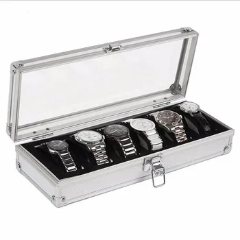 Watch Box 6 Grid Insert Slots Jewelry Watches Display Storage Box Case Aluminium Jewelry Decoration Winder
Watch Box 6 Grid Insert Slots Jewelry Watches Display Storage Box Case Aluminium Jewelry Decoration Winder