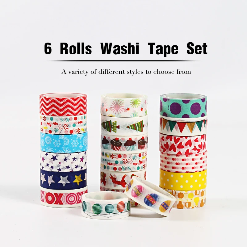 6pcs/lot Christmas Kawaii Washi Tape Set Masking stationery stickers scrapbooking DIY decorative cute school whasi vintage paper
6pcs/lot Christmas Kawaii Washi Tape Set Masking stationery stickers scrapbooking DIY decorative cute school whasi vintage paper