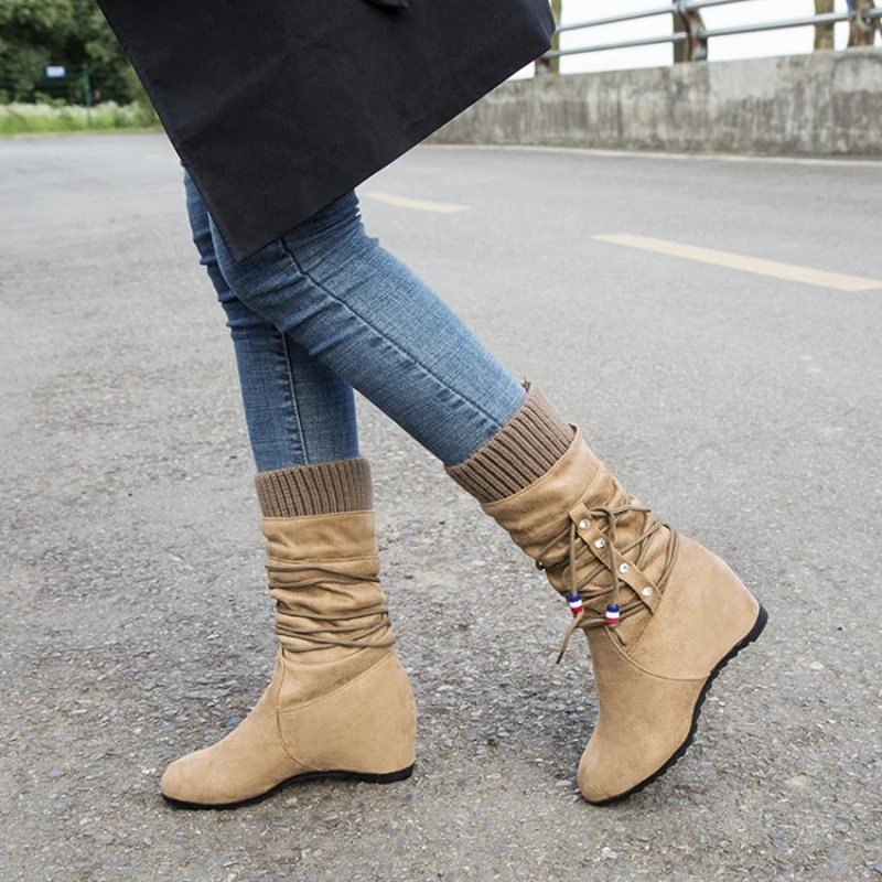 New Women Shoes Boots Winter Warm Boots With Fur Big Size Boots Height increasing Boots 34-43
New Women Shoes Boots Winter Warm Boots With Fur Big Size Boots Height increasing Boots 34-43