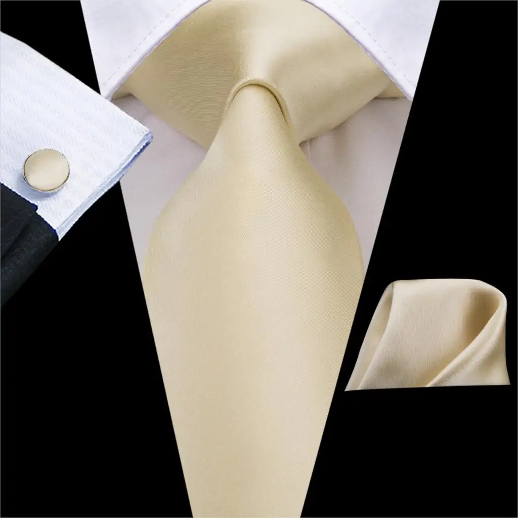 C-3266 Hi-Tie High Quality 100% Silk Ties for Men Soft Silk Solid Ivory champagne NeckTie Hanky Cufflinks Set Classic Men's Ties
C-3266 Hi-Tie High Quality 100% Silk Ties for Men Soft Silk Solid Ivory champagne NeckTie Hanky Cufflinks Set Classic Men's Ties
